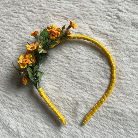 Yellow Orange Wild Rose Headband - Picture 15 of 16